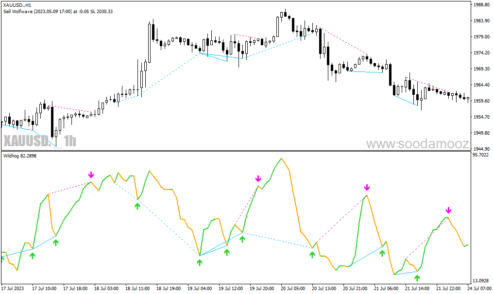 دانلود اندیکاتور رسم اتوماتیک واگرایی برای متاتریدر4 با نام wildhog indicator