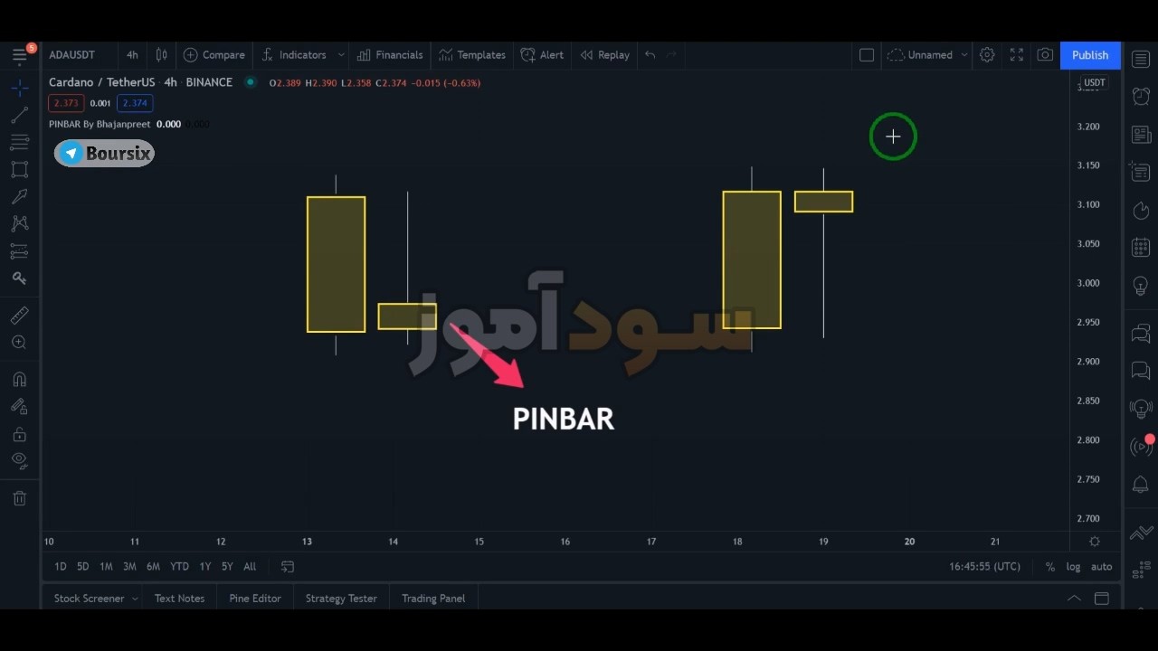 اموزش استراتژی معاملاتی پین بار پرایس اکشن از بورسیکس